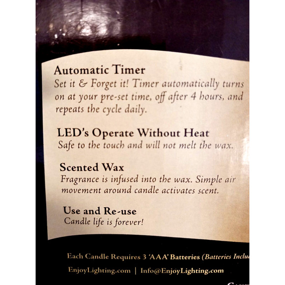 3 PROGRAMMABLE Flameless Candles Vanilla Candles 4 Hour Set Wax flickering flame - Picture 15 of 16